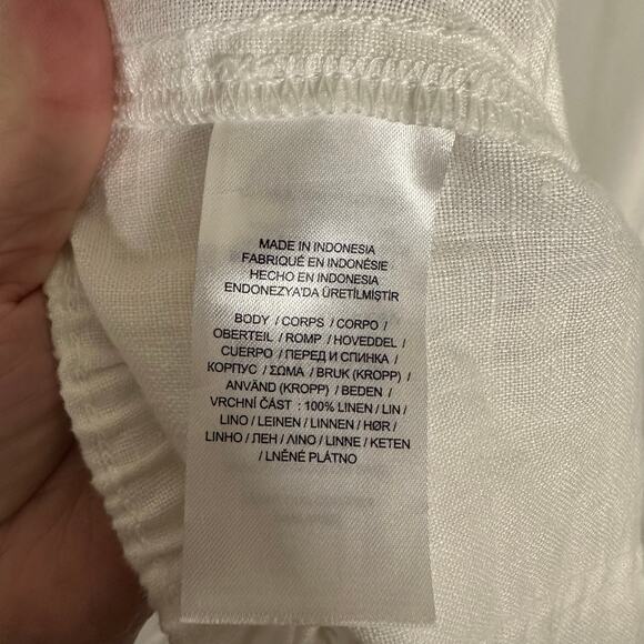 Lauren‎ Ralph Lauren White Linen Cargo Jogger Pants NWT Sz 12 Preppy Coastal - Picture 10 of 13